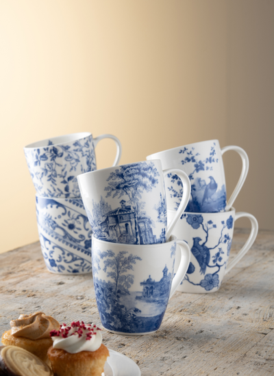 Archive Blue Mugs Set of 6